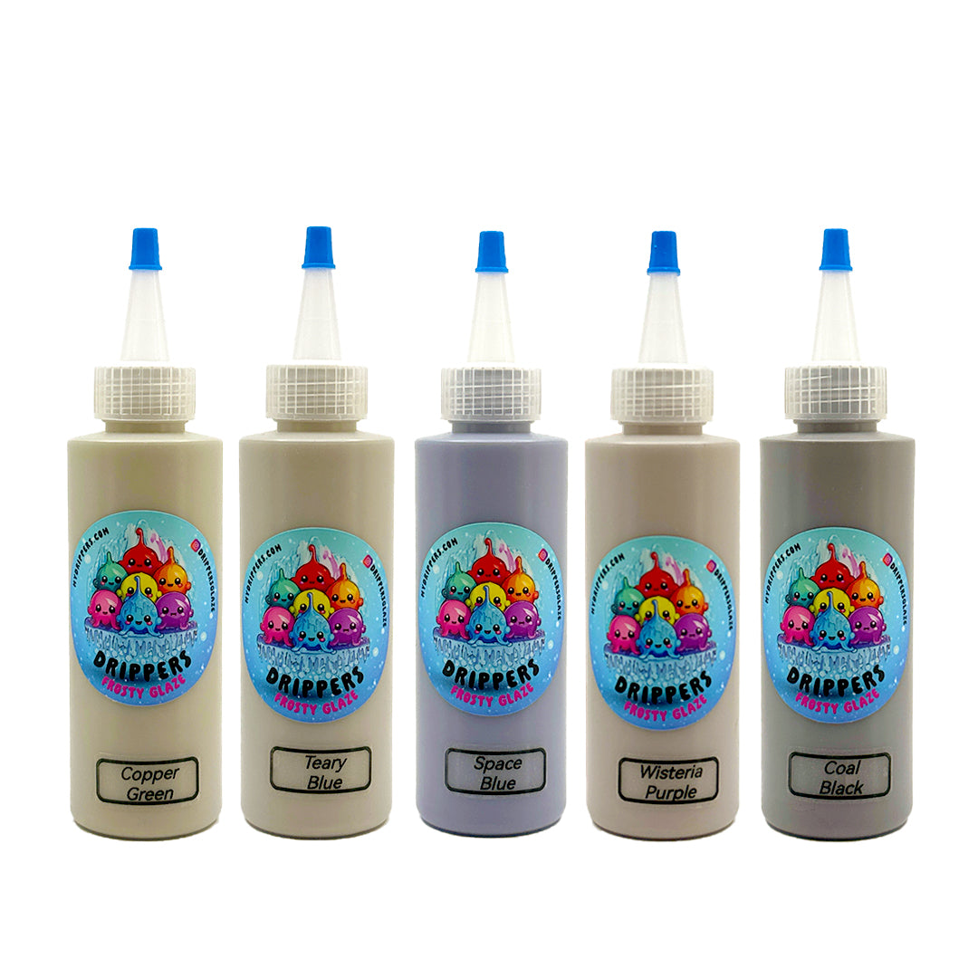 Cone 6/7 Midfire Drippers Frosty Gloop Glaze - 10 color set