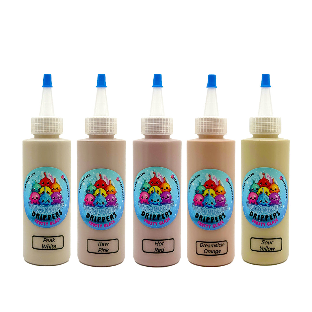 Cone 6/7 Midfire Drippers Frosty Gloop Glaze - 10 color set